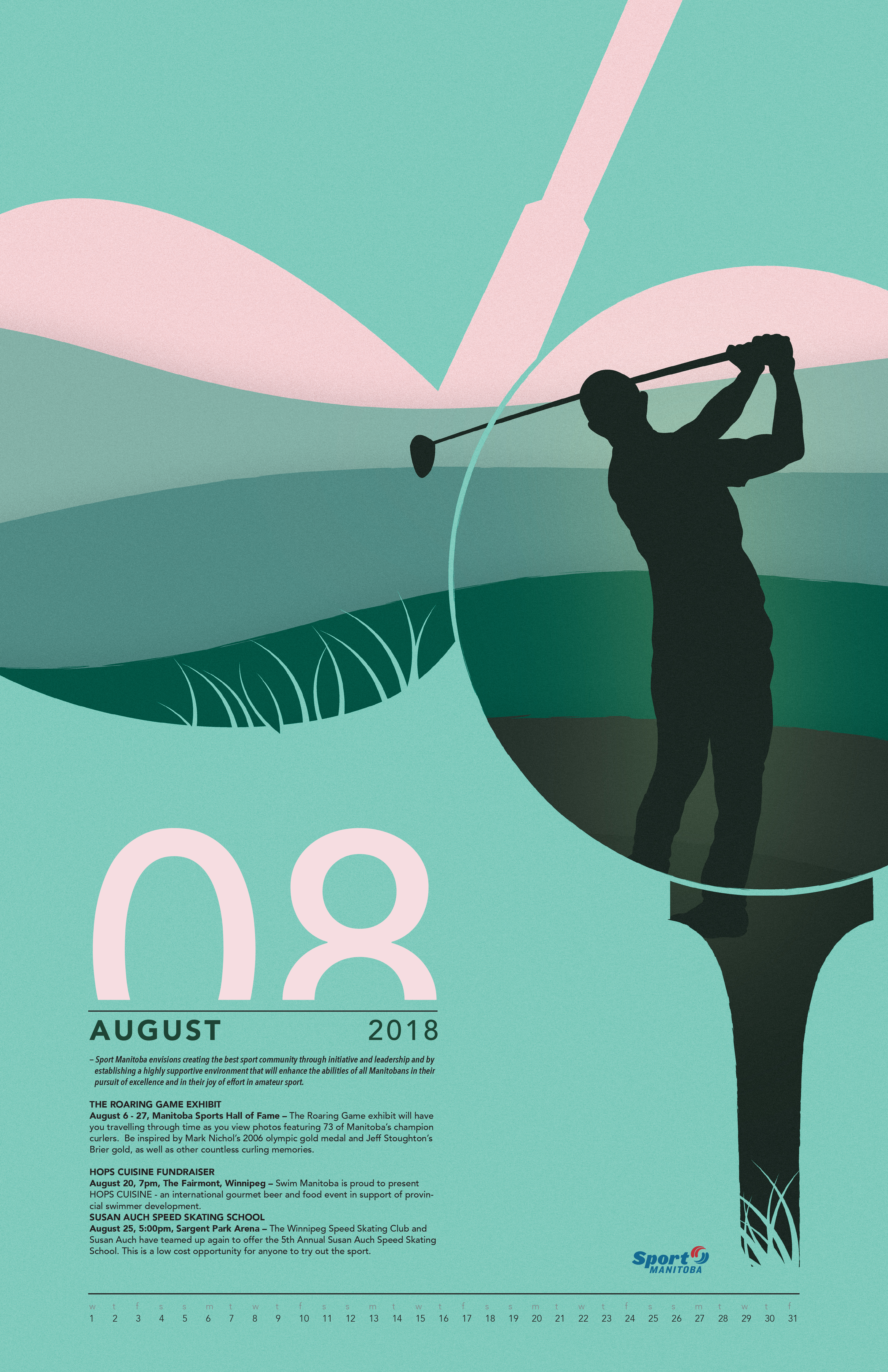 'Sport Manitoba Calendar - August